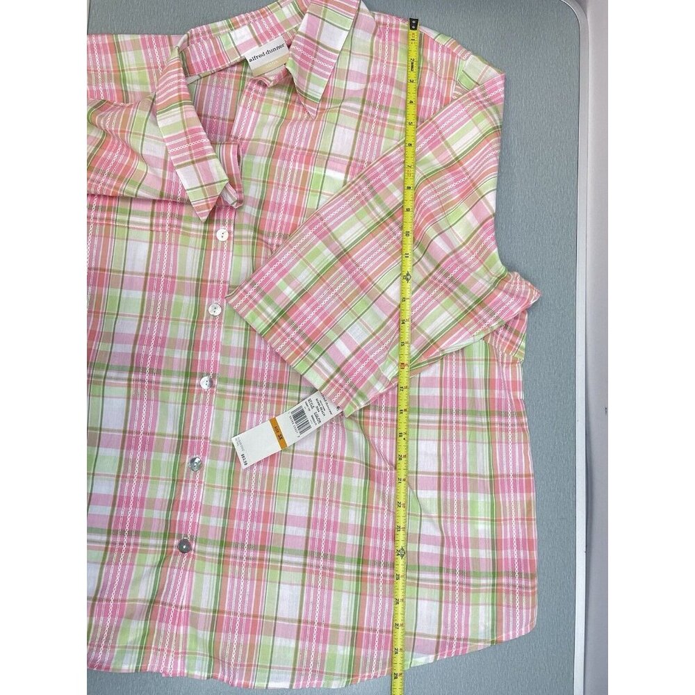 ALFRED DUNNER MIAMI BEACH WOMEN'S 3/4 Sleeve Fit Button-Down Shirt 3X - Picture 7 of 16